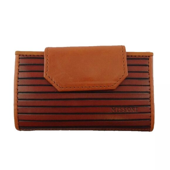 Missoni Key Case Logo Leather Authentic USED - Picture 1 of 15